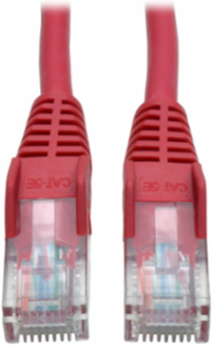 3 Ft Snagless Cat5e Ethernet Cable, UTP, 350 MHz, 1 Gbps, Red