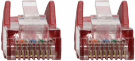 Cat5e Ethernet Cable, 350 MHz, 6 ft., Red, UTP, 1 Gbps, Snagless