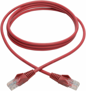Cat5e Ethernet Cable, 350 MHz, 6 ft., Red, UTP, 1 Gbps, Snagless