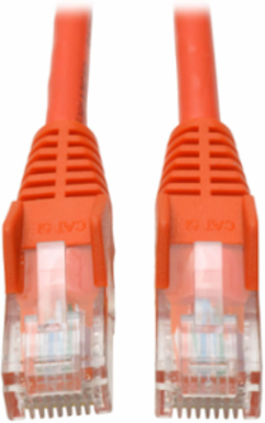 Cat5e Ethernet Cable 10 Ft, 350 MHz, Snagless, Orange, UTP, 1 Gbps
