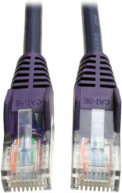 Cat5e 350 MHz Snagless Ethernet Cable, Purple, 10 Ft, UTP, 1Gbps