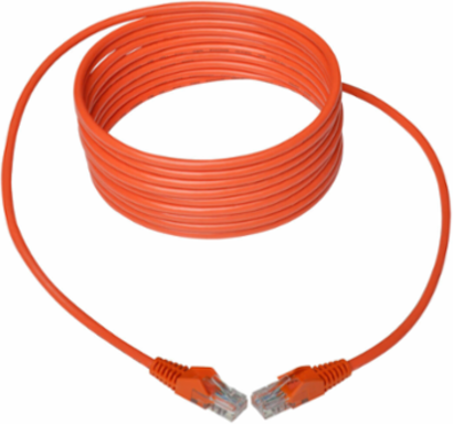 Cat5e Snagless Molded UTP Ethernet Cable, 1Gbps, 14 ft, Orange