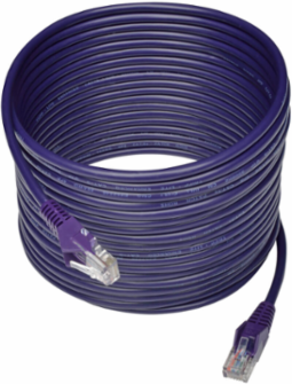 Cat5e 350 MHz Snagless Molded Ethernet Cable, 25 ft., Purple, 1 Gbps