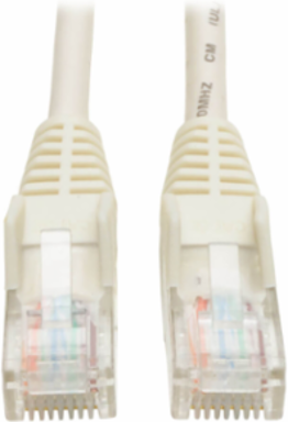 Cat5e 350 MHz Snagless Molded Ethernet Cable, 25 ft, White, 1 Gbps