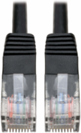Cat5e 350 MHz Black Patch Cable, 12 Ft, RJ45 Male, UTP, 1 Gbps