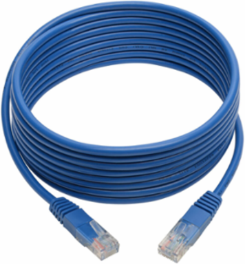 Cat5e 350 MHz UTP Patch Cable, 12 ft, Blue, 1 Gbps Network Speed