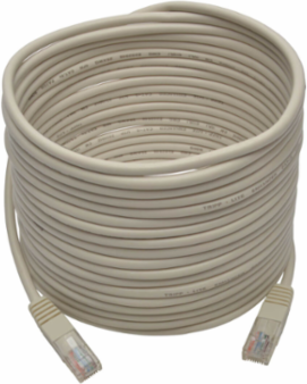 Cat5e Patch Cable, 25 ft., White, UTP, 350 MHz, 1 Gbps