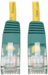 10 Ft Cat5e 350 MHz Crossover Patch Cable - Yellow, UTP, 1 Gbps