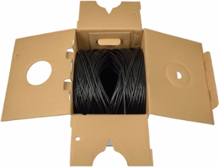 Cat5e 350 MHz Bulk UTP Solid-Core PVC Cable, Black, 1000 ft, CMR Rated