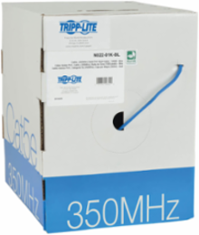 Cat5e PVC Cable 1000 ft, 350 MHz, 24 AWG, Blue, CMR-Rated