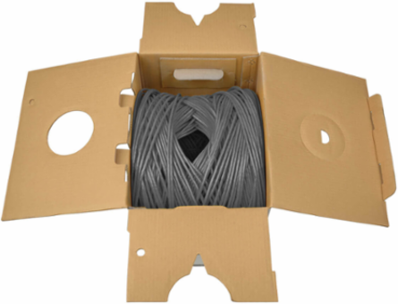 Cat5e Bulk Cable 350MHz 24AWG UTP Solid PVC 1000 ft. Gray