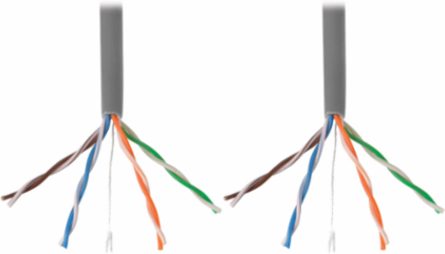 Cat5e Bulk Cable 350MHz 24AWG UTP Solid PVC 1000 ft. Gray