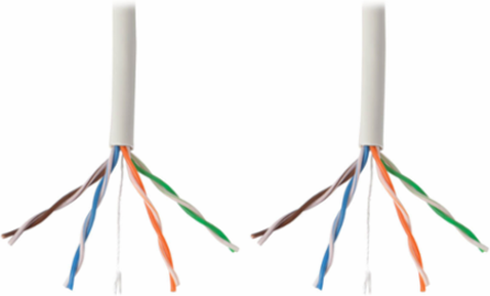 Cat5e 350 MHz Solid-Core PVC Cable, 1000 ft., 24 AWG, CMR-Rated