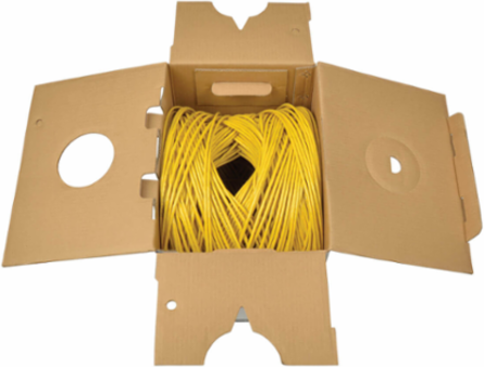Cat5e 350 MHz Bulk PVC Cable, Yellow, 1000 ft, 24 AWG, CMR