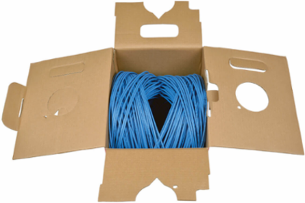 Cat5e 350 MHz 4-Pair Solid UTP Plenum-Rated PVC Cable, Blue, 1000 ft.