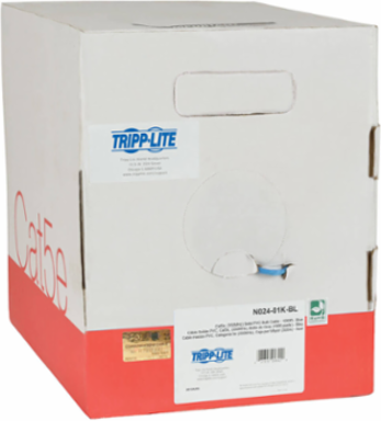 Cat5e 350 MHz 4-Pair Solid UTP Plenum-Rated PVC Cable, Blue, 1000 ft.