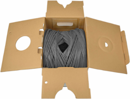 Cat5e 350 MHz Plenum-Rated PVC Cable 1000 ft, 24 AWG UTP, Gray