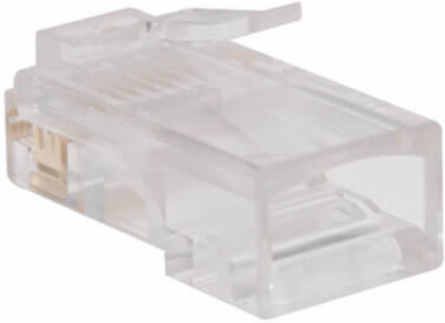 RJ45 Plugs for Solid / Stranded Conductor 4-Pair Cat5e Cable, 100-Pack