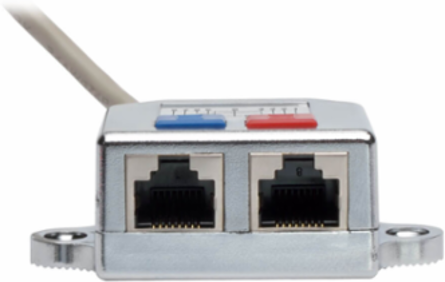 2-to-1 RJ45 Splitter Adapter Cable, 10/100 Ethernet, Cat5e, 6 Inch Length