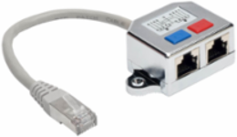 2-to-1 RJ45 Splitter Adapter Cable, 10/100 Ethernet, Cat5e, 6 Inch Length