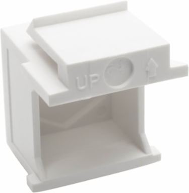 Snap-In Blank Keystone Jack Insert, White, 10 Pack