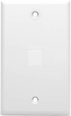 Snap-In Blank Keystone Jack Insert, White, 10 Pack