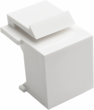 Snap-In Blank Keystone Jack Insert, White, 10 Pack