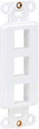 Decora Vertical Center Plate Insert, 3 Ports, ABS Construction