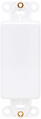 Decora Style Center Plate Insert - Vertical, Blank, White, ABS Construction