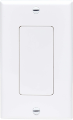 Decora Style Center Plate Insert - Vertical, Blank, White, ABS Construction