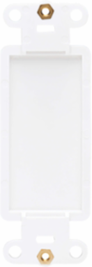Decora Style Center Plate Insert - Vertical, Blank, White, ABS Construction
