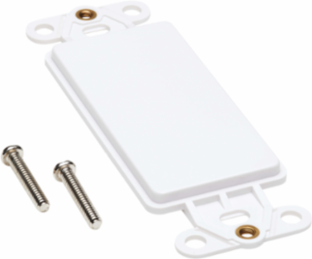Decora Style Center Plate Insert - Vertical, Blank, White, ABS Construction