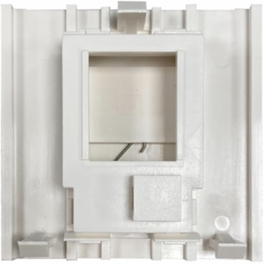 Module, 1-Port, UK-Style, Unloaded Shuttered, 50 x 50 mm, White, TAA