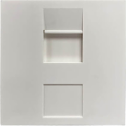Module, 1-Port, UK-Style, Unloaded Shuttered, 50 x 50 mm, White, TAA
