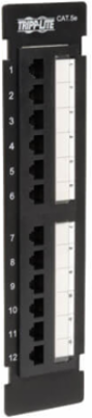 12-Port Wall-Mount Cat5e Patch Panel, RJ45 Ethernet, 3.3 x 10 x 1.9 Inch