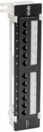 12-Port Cat5e Wall-Mount Patch Panel - PoE+ Compliant, 110 IDC, RJ45