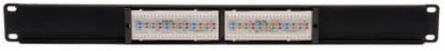 12-Port 1U Rack-Mount Cat5e Patch Panel, 110 Termination, TAA Compliant