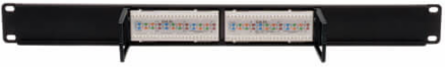12-Port 1U Rack-Mount Cat5e Patch Panel, 110 Termination, TAA Compliant