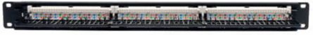 24-Port 1U Rack-Mount Cat5e Patch Panel, UTP Cable, TAA Compliant