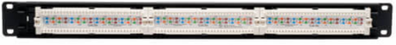 24-Port 1U Rack-Mount Cat5e Patch Panel, UTP Cable, TAA Compliant