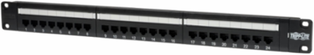 24-Port 1U Rack-Mount Cat5e Patch Panel, UTP Cable, TAA Compliant