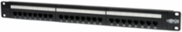 24-Port 1U Rack-Mount Cat5e Patch Panel, UTP Cable, TAA Compliant