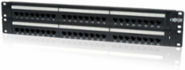 48-Port 2U Rack-Mount Cat5e Patch Panel, 568B, 110-Type Termination, TAA