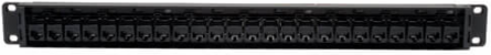 24-Port Rack-Mount Cat5e Patch Panel, 1U, RJ45 Ethernet, TAA Compliant