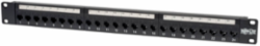 24-Port Rack-Mount Cat5e Patch Panel, 1U, RJ45 Ethernet, TAA Compliant