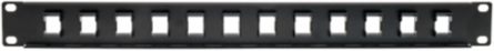 12-Port 1U Rack-Mount Blank Keystone Patch Panel, RJ45, HDMI, USB