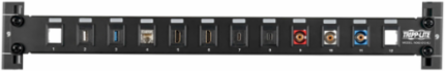 12-Port 1U Rack-Mount Blank Keystone Patch Panel, RJ45, HDMI, USB