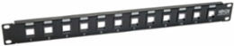 12-Port 1U Rack-Mount Blank Keystone Patch Panel, RJ45, HDMI, USB