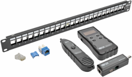 24-Port 1U Rack-Mount Shielded Blank Keystone Patch Panel, TAA Compliant