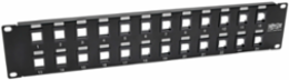24-Port 2U Rack-Mount Unshielded Blank Keystone Patch Panel, Black